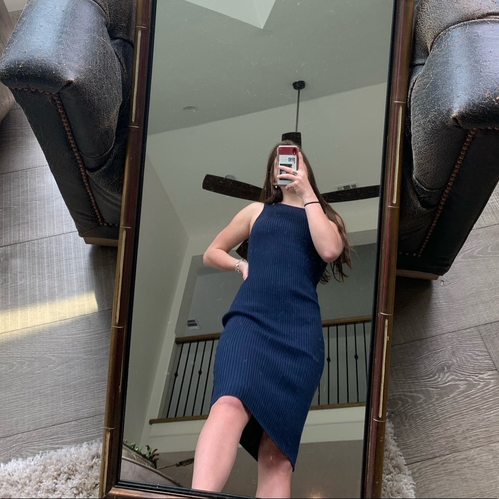 navy blue dress from lulus